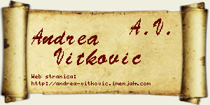 Andrea Vitković vizit kartica